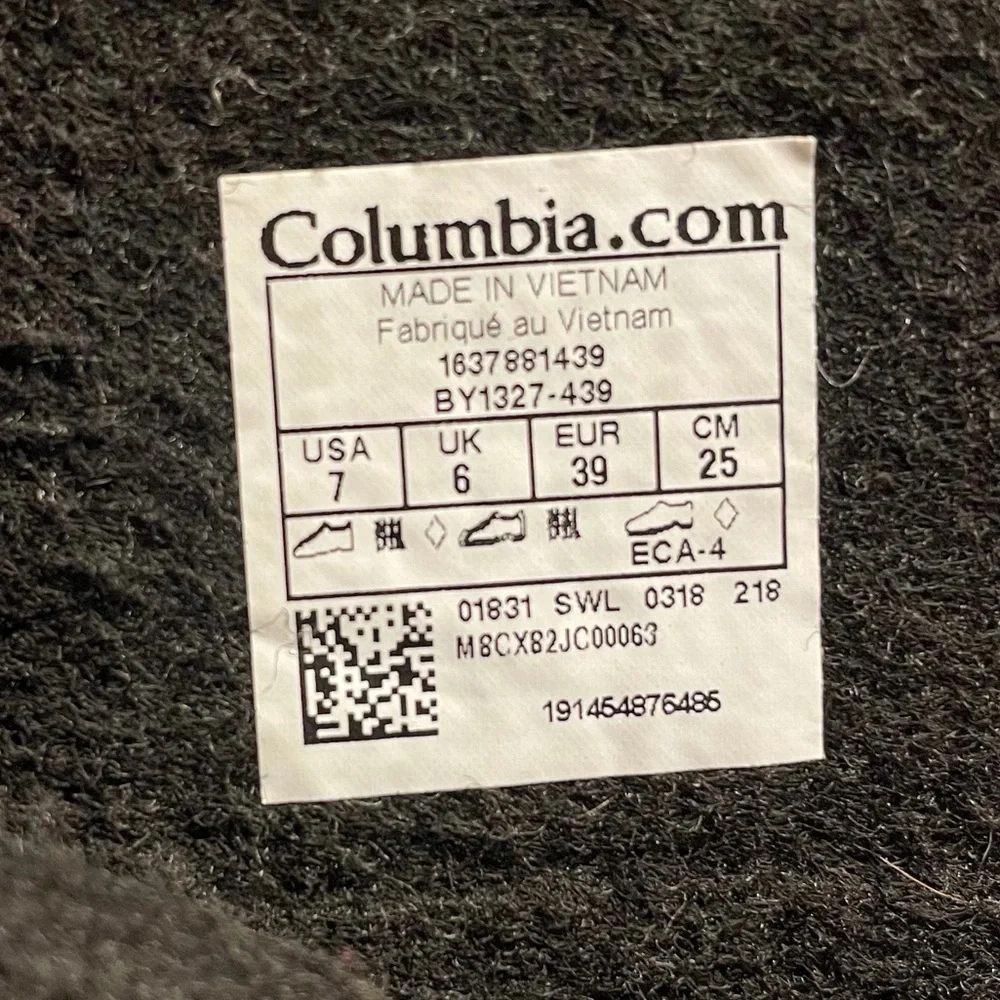 COLUMBIA POWDERBUG PLUS II BOOTS IN ABYSS/GRAY AND SHARK/SILVER GRAY Youth 7